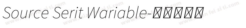 Source Serit Wariable字体转换